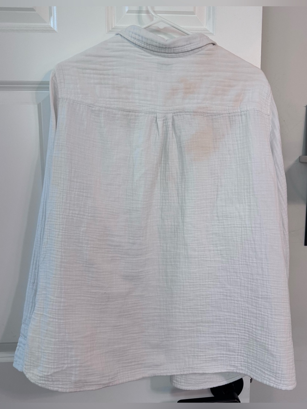 J.Crew Factory White Gauze Long Sleeve Button Down Shirt Women’s 2X - Picture 3 of 3